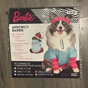Barbie Aerobics Pet Outfit - Pink and Blue